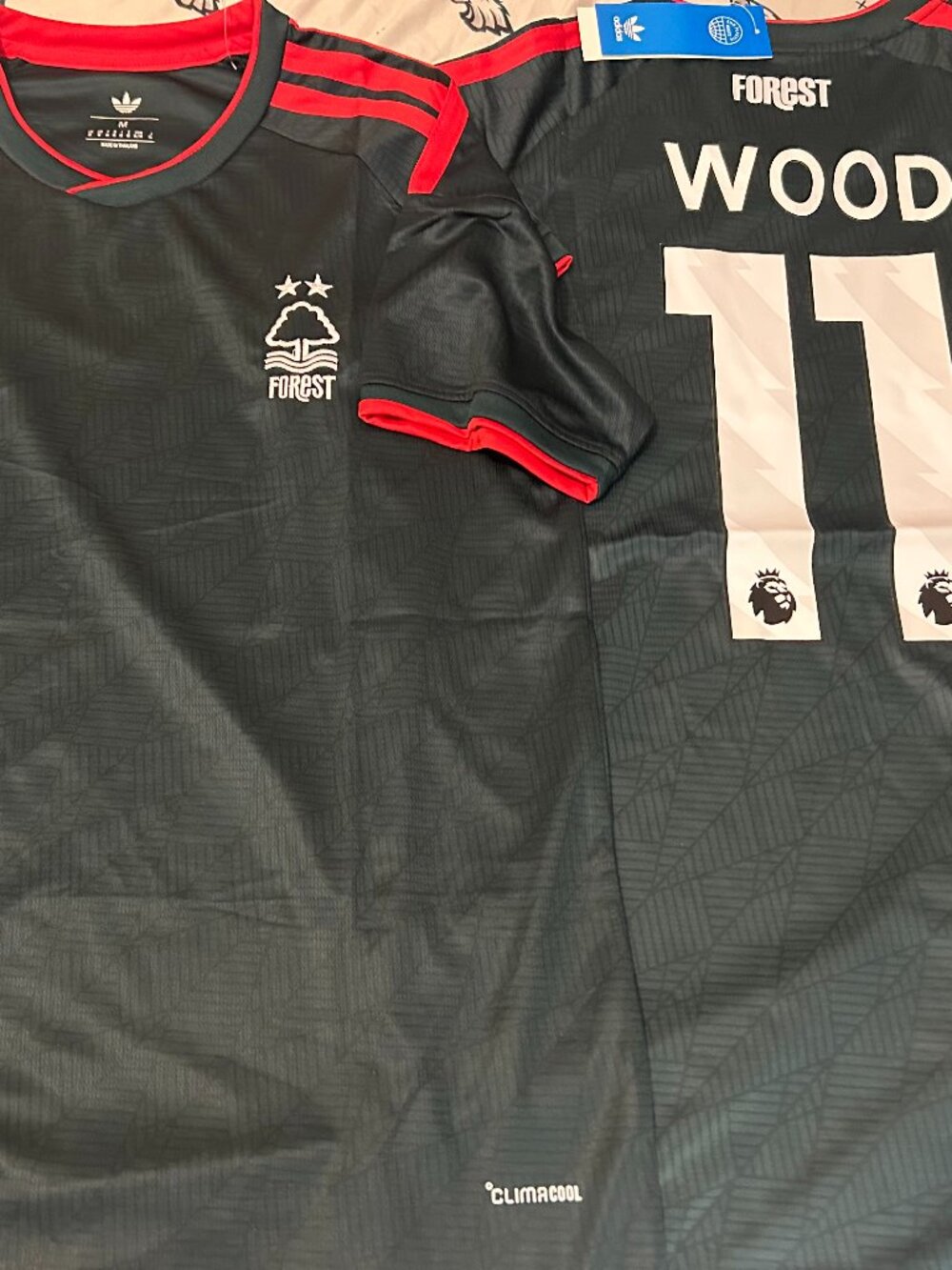 Adidas English Premier NOTTINGHAM FOREST FC CHRIS WOOD Mens JERSEY M,L,XL,2X NWT